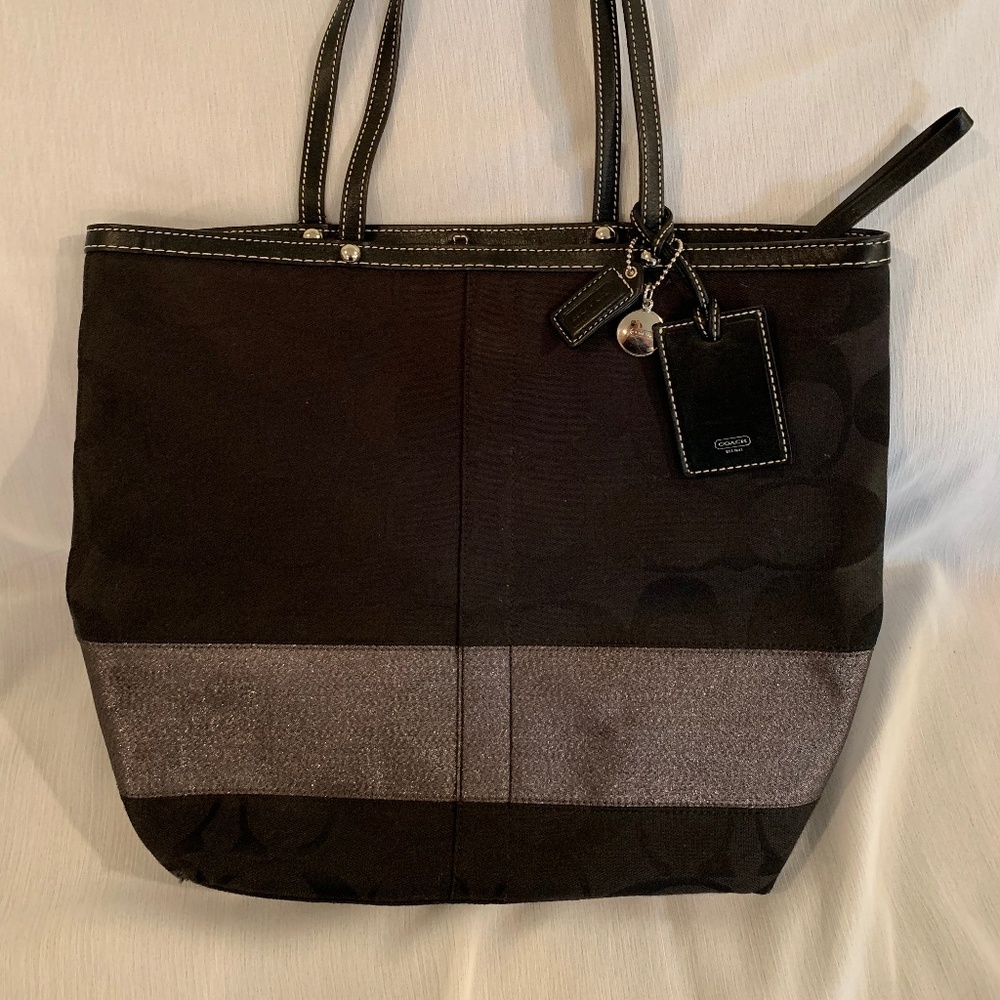 Coach Signature Stripe Tote